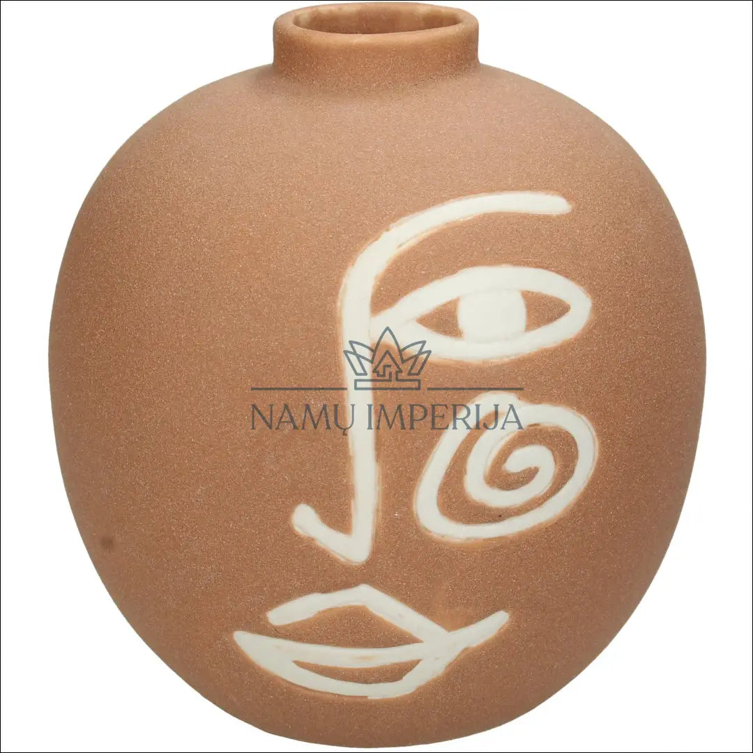 Vaza DI2532 - €10 Save 65% __label:Pristatymas 1-2 d.d., color-balta, color-ruda, interjeras, material-molis Iki €25