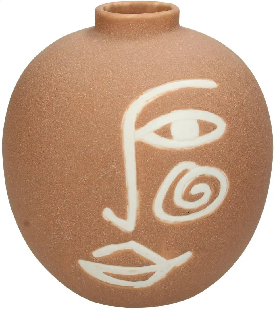 Vaza DI2532 - €8 Save 70% __label:Pristatymas 1-2 d.d., color-balta, color-ruda, interjeras, material-molis Iki €25