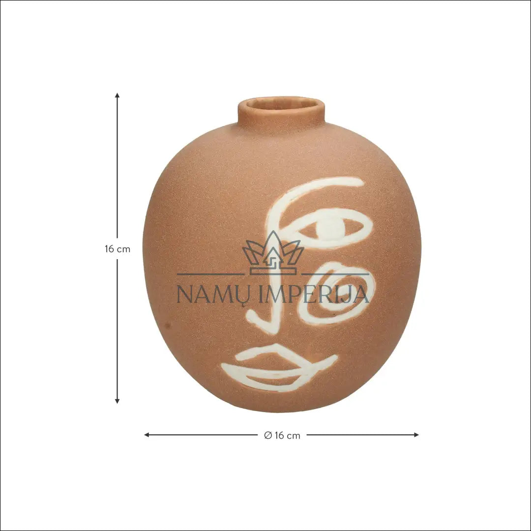 Vaza DI2532 - €10 Save 65% __label:Pristatymas 1-2 d.d., color-balta, color-ruda, interjeras, material-molis Iki €25