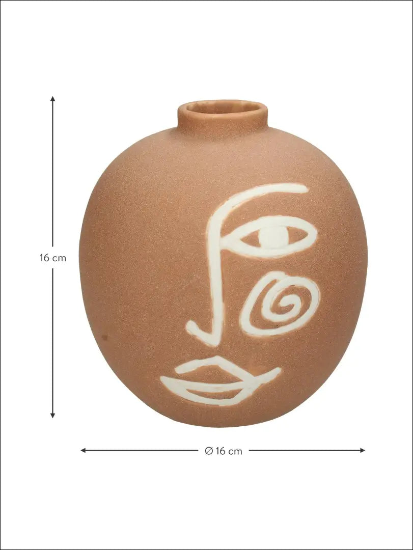 Vaza DI2532 - €8 Save 70% __label:Pristatymas 1-2 d.d., color-balta, color-ruda, interjeras, material-molis Iki €25