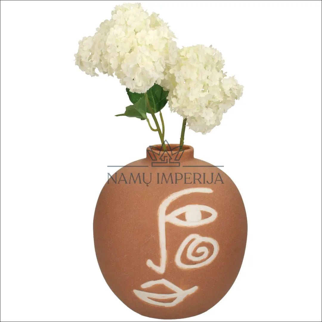 Vaza DI2532 - €10 Save 65% __label:Pristatymas 1-2 d.d., color-balta, color-ruda, interjeras, material-molis Iki €25