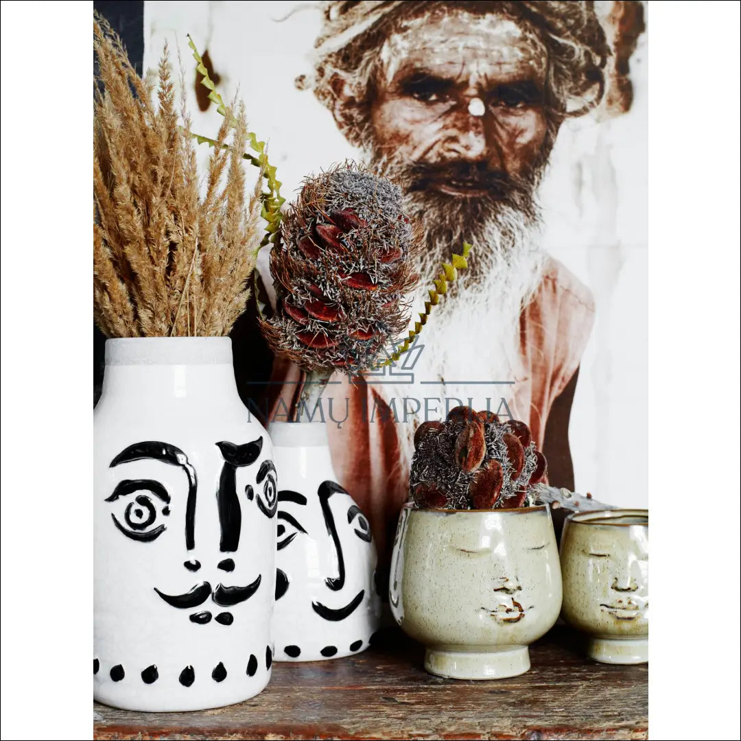 Vaza DI3278 - €21 Save 65% color-balta, color-juoda, interjeras, material-keramika, spec Balta | Namų imperija Fast