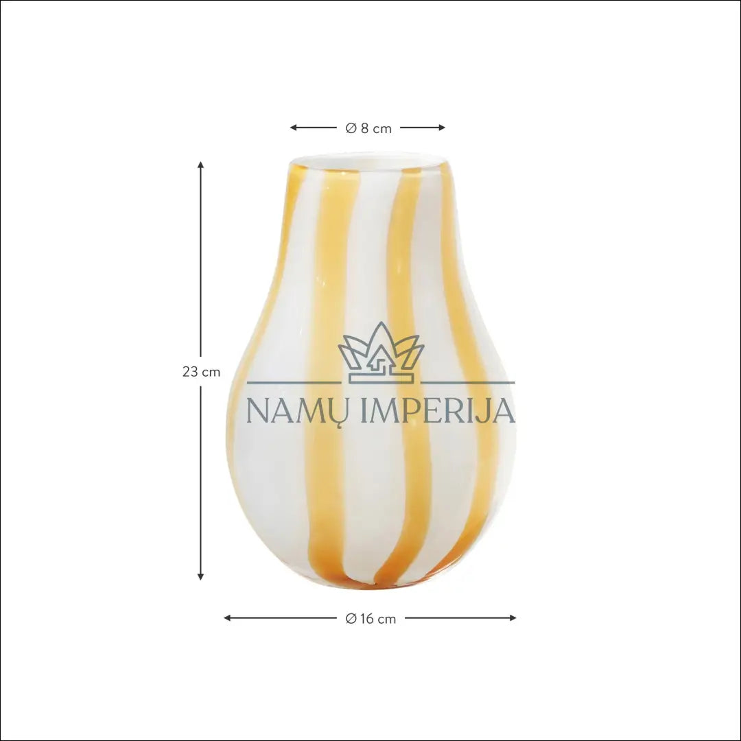 Vaza DI3328 - €14 Save 65% __label:Pristatymas 1-2 d.d., color-balta, color-geltona, interjeras, material-stiklas Iki