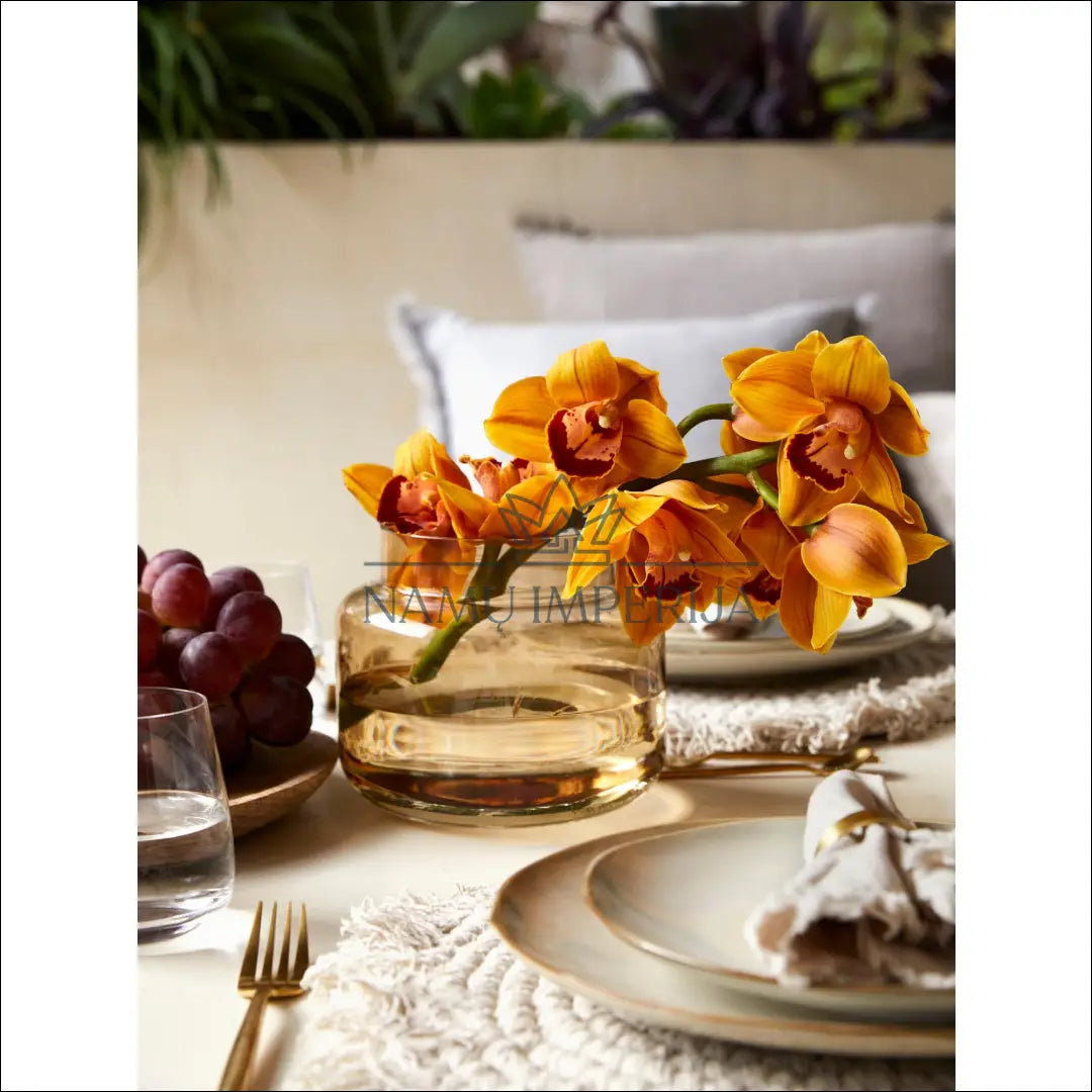 Vaza DI3743 - €9 Save 55% __label:Pristatymas 1-2 d.d., color-ruda, color-smelio, interjeras, material-stiklas Ruda