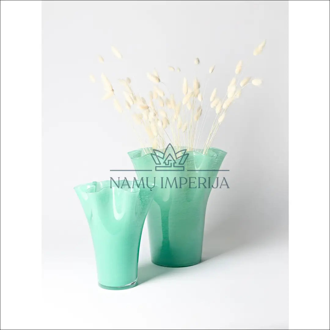 Vaza DI5198 - €29 Save 55% 25-50, color-turkis, color-zalia, interjeras, material-stiklas Interjeras | Namų imperija