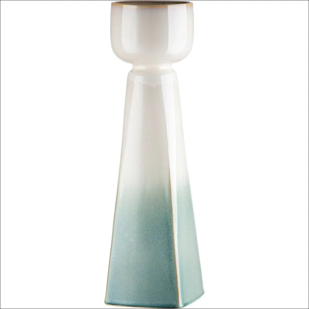 Vaza DI8404 - €35 Save 55% 25-50, __label:Pristatymas 1-2 d.d., color-kremas, color-turkis, interjeras €25 to €50 Vases