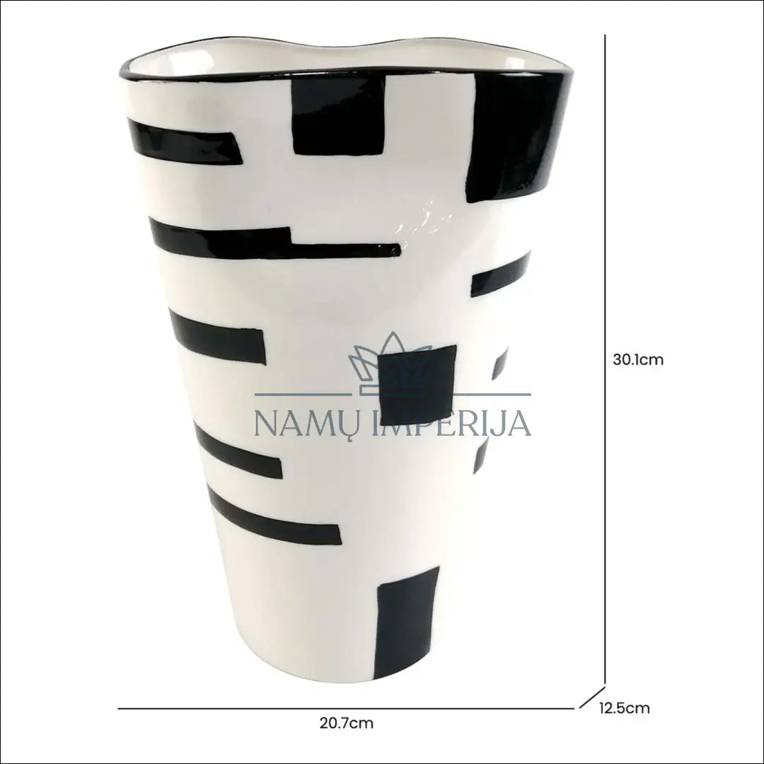 Vaza DI9064 - €20 Save 50% __label:Pristatymas 1-2 d.d., color-balta, color-juoda, interjeras, material-keramika Iki