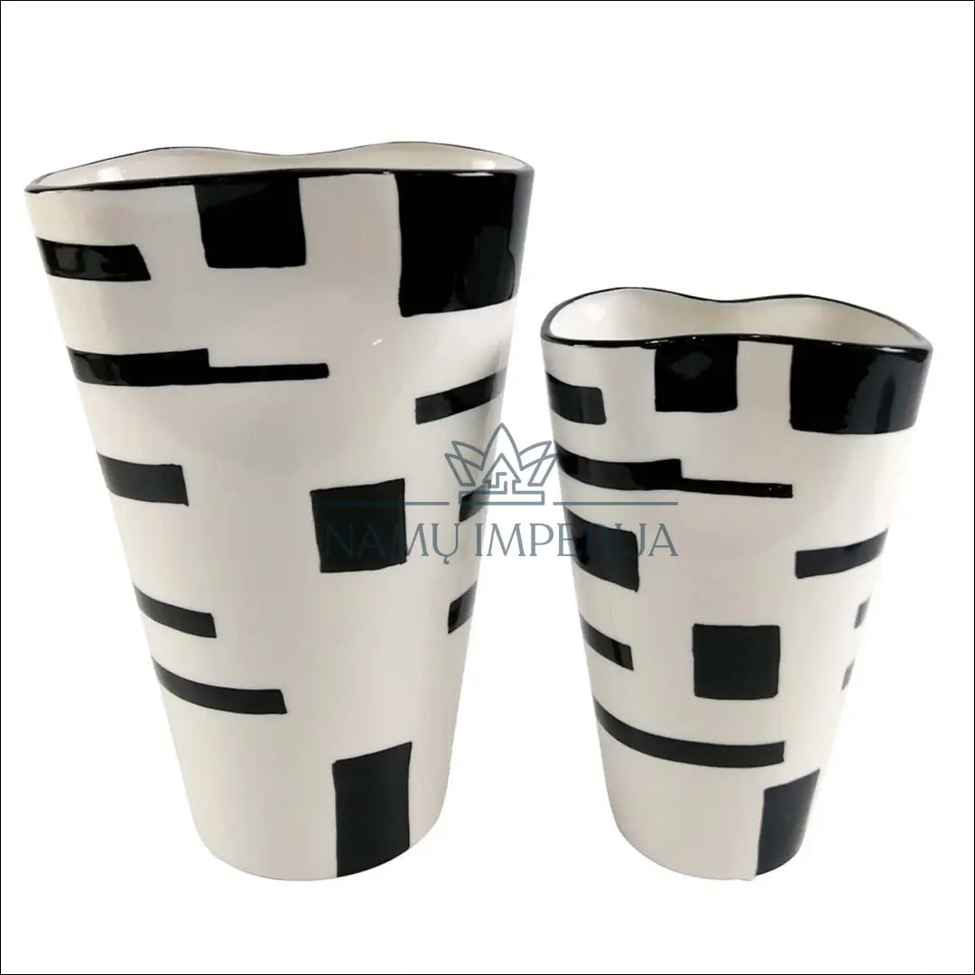 Vaza DI9064 - €20 Save 50% __label:Pristatymas 1-2 d.d., color-balta, color-juoda, interjeras, material-keramika Iki