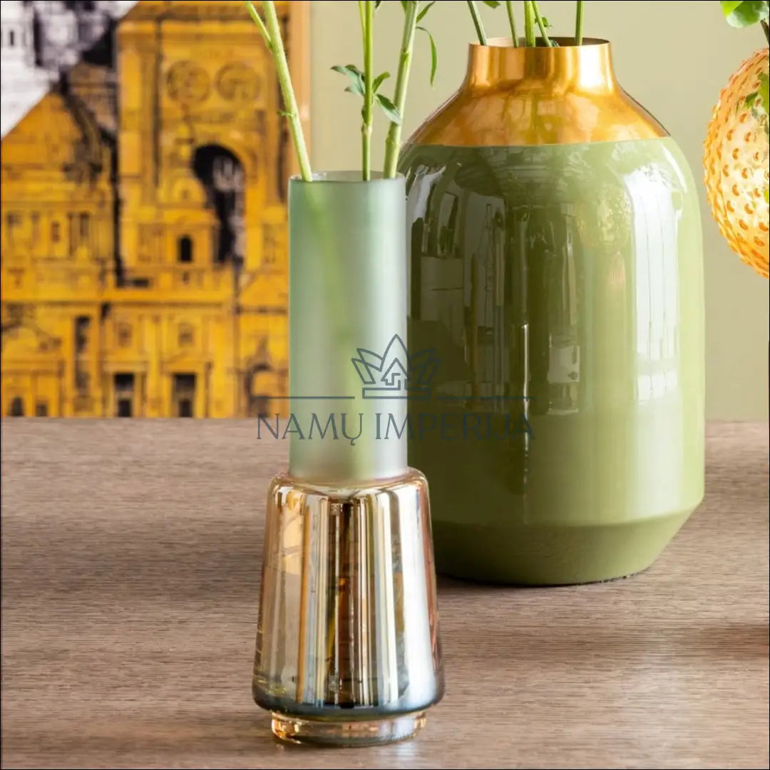 Vaza ’Kare Design’ DI8738 - €20 Save 50% __label:Pristatymas 1-2 d.d., color-auksine, color-zalia, interjeras,