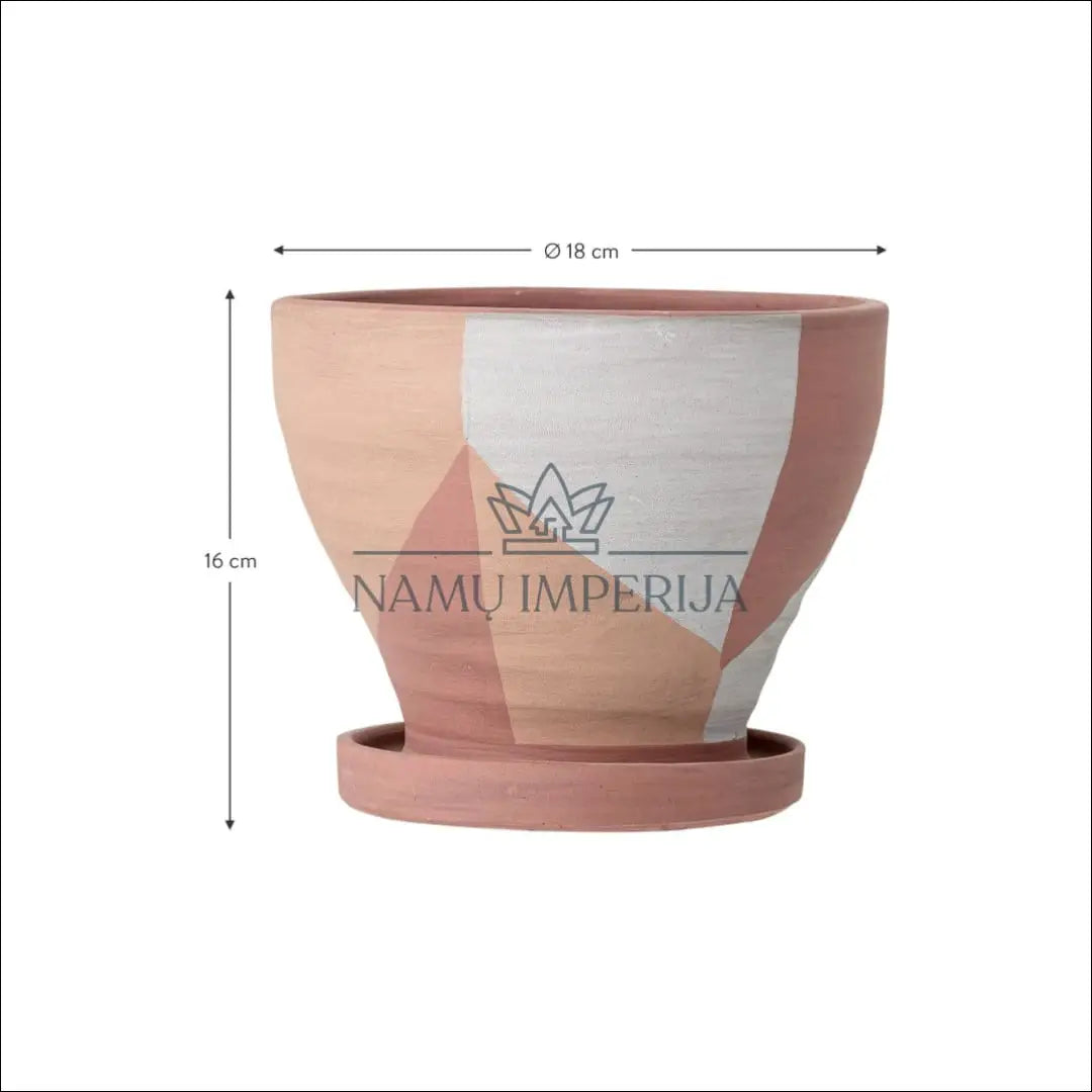 Vazonas DI3833 - €15 Save 70% __label:Pristatymas 1-2 d.d., color-balta, color-rozine, interjeras, material-keramika