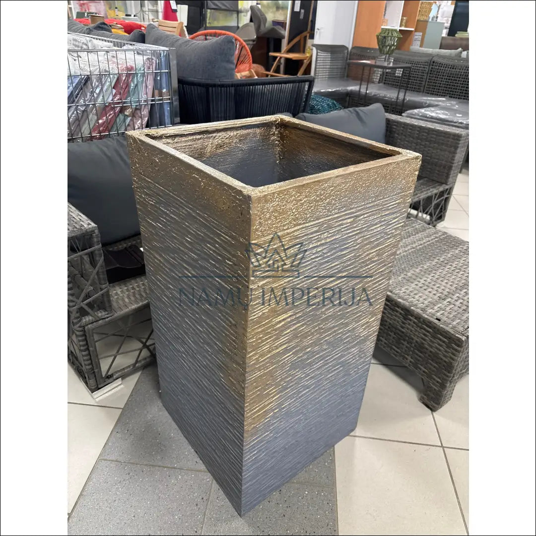 Vazonas DI8538 - €66 Save 55% 50-100, __label:Pristatymas 1-2 d.d., color-auksine, color-pilka, interjeras €50 to €100