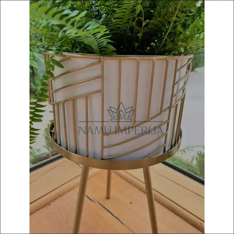 Vazonas DI8560 - €45 Save 50% 25-50, __label:Pristatymas 1-2 d.d., color-auksine, color-balta, interjeras €25 to €50
