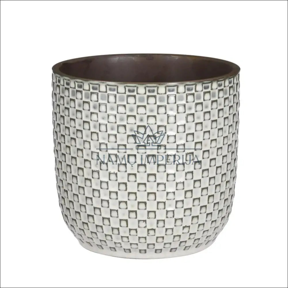 Vazonas DI8737 - €12 Save 50% __label:Pristatymas 1-2 d.d., color-kremas, color-pilka, interjeras, material-keramika
