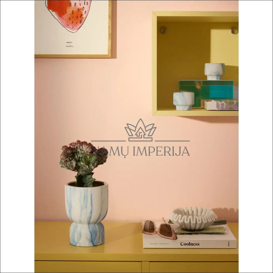 Vazonas DI9866 €13 Save 55% __label:Pristatymas 1 2 d.d., color balta, melyna, smelio, interjeras Iki €25 Pots | Namų