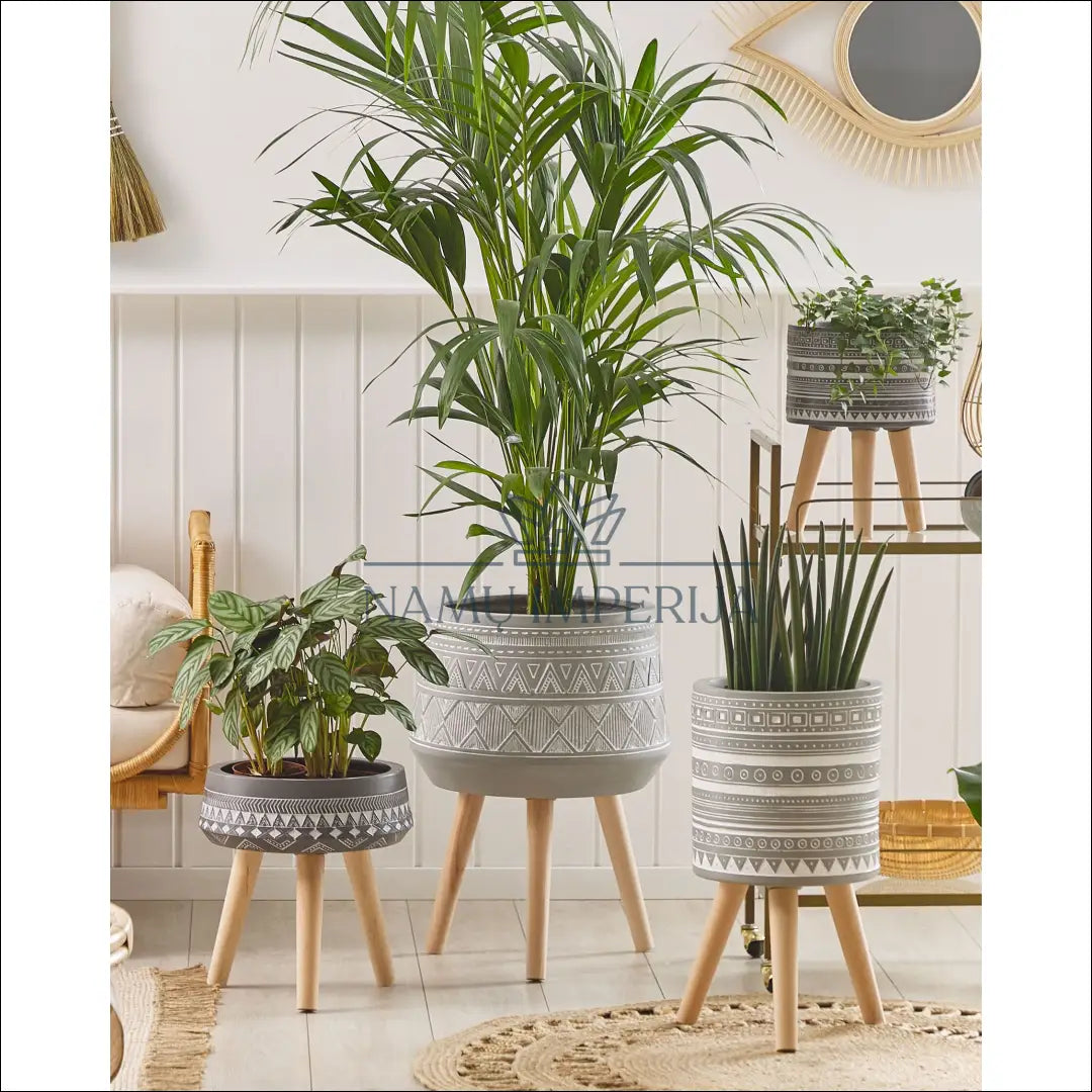 Vazonas DI9947 €45 Save 50% 25 50, __label:Pristatymas 1 2 d.d., color pilka, ruda, interjeras €25 to €50 Planters