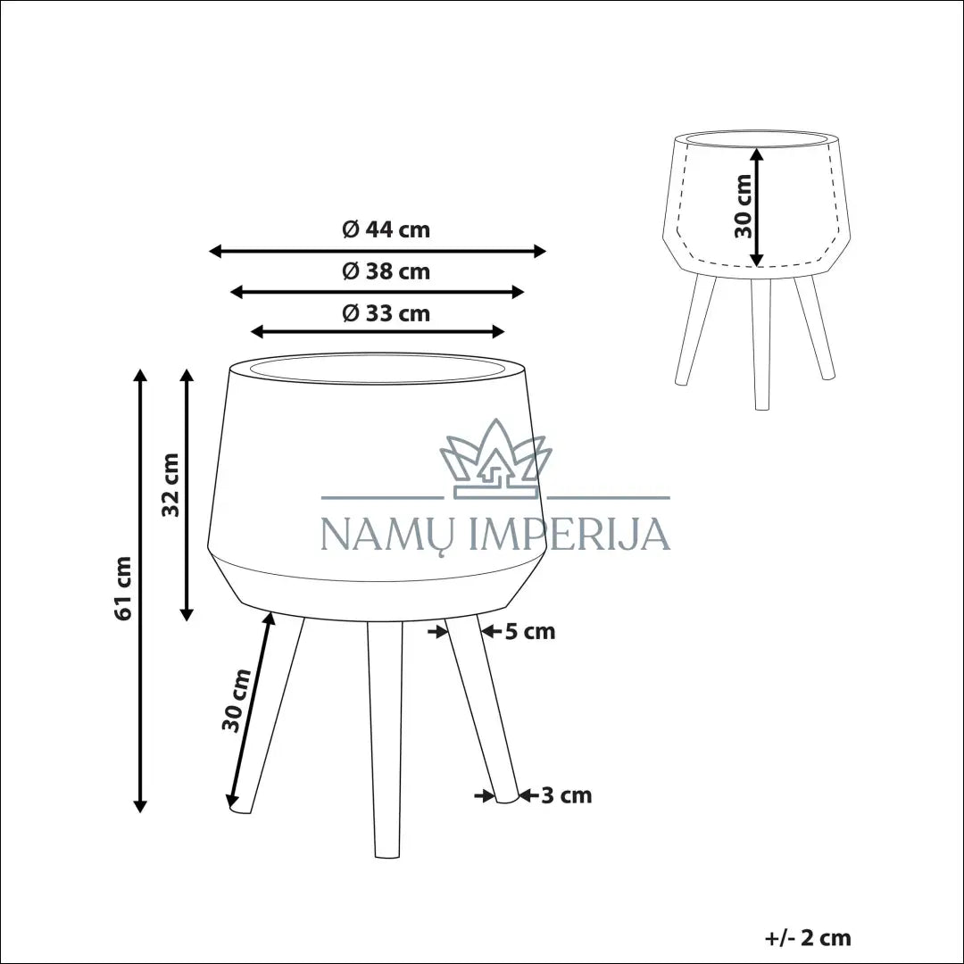 Vazonas DI9947 €45 Save 50% 25 50, __label:Pristatymas 1 2 d.d., color pilka, ruda, interjeras €25 to €50 Planters