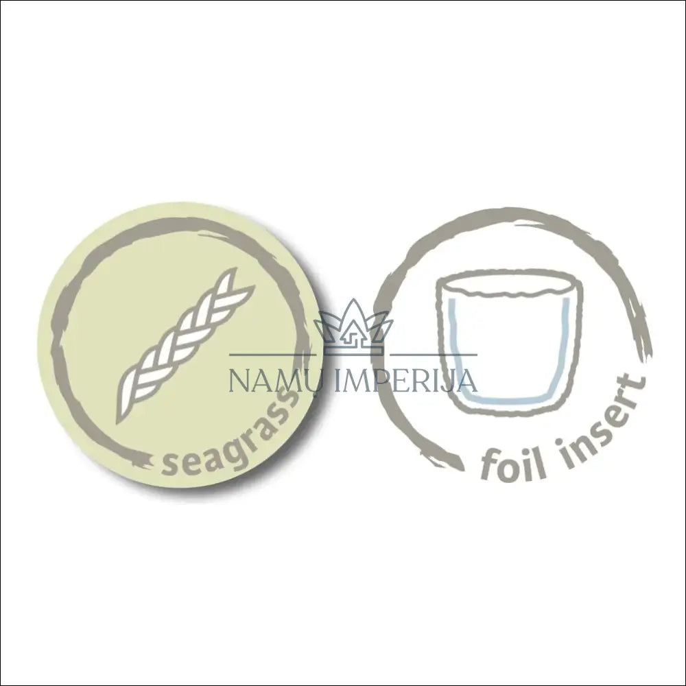 Vazonas iš jūržolės DI10201 - €23 Save 50% __label:Pristatymas 1-2 d.d., color-juoda, color-smelio, interjeras,