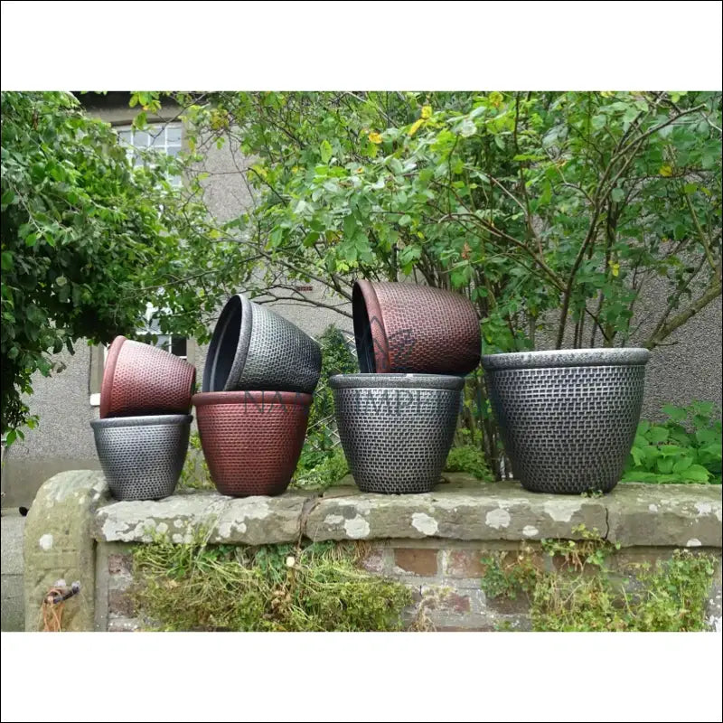 Vazonas iš perdirbto plastiko DI9070 - €14 Save 50% __label:Pristatymas 1-2 d.d., color-auksine, interjeras,