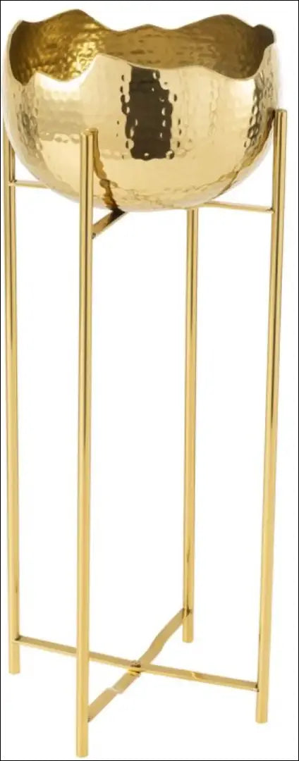 Vazonas su stovu DI10858 - €53 Save 50% 50-100, __label:Pristatymas 1-2 d.d., color-auksine, interjeras,