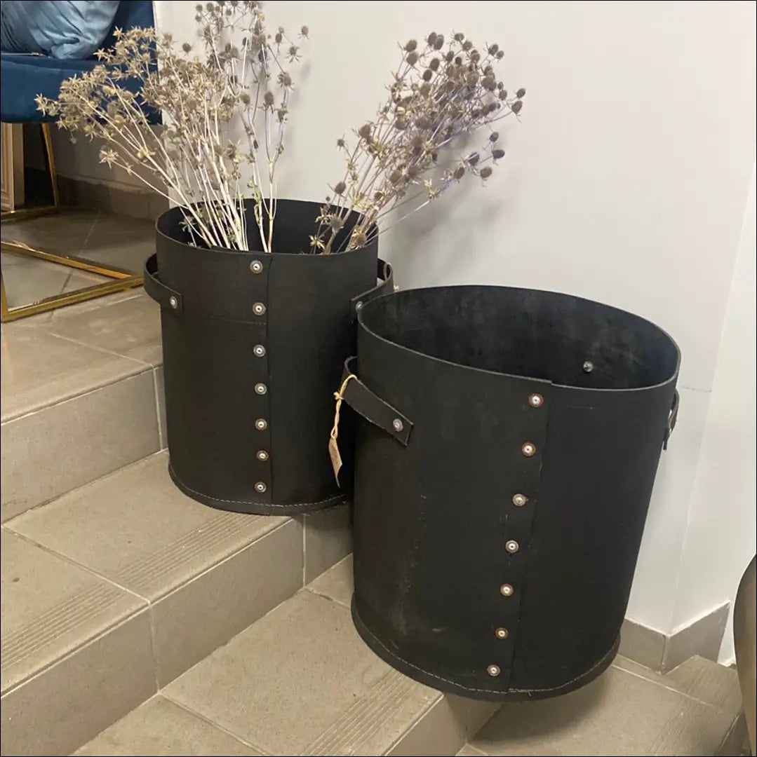 Vazonų komplektas (2vnt) DI4702 - €36 Save 70% 25-50, __label:Pristatymas 1-2 d.d., color-juoda, color-ruda, interjeras