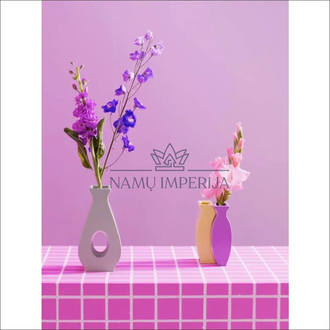 Vazų komplektas (2vnt) DI4208 - €10 Save 65% __label:Pristatymas 1-2 d.d., color-geltona, color-violetine, interjeras,