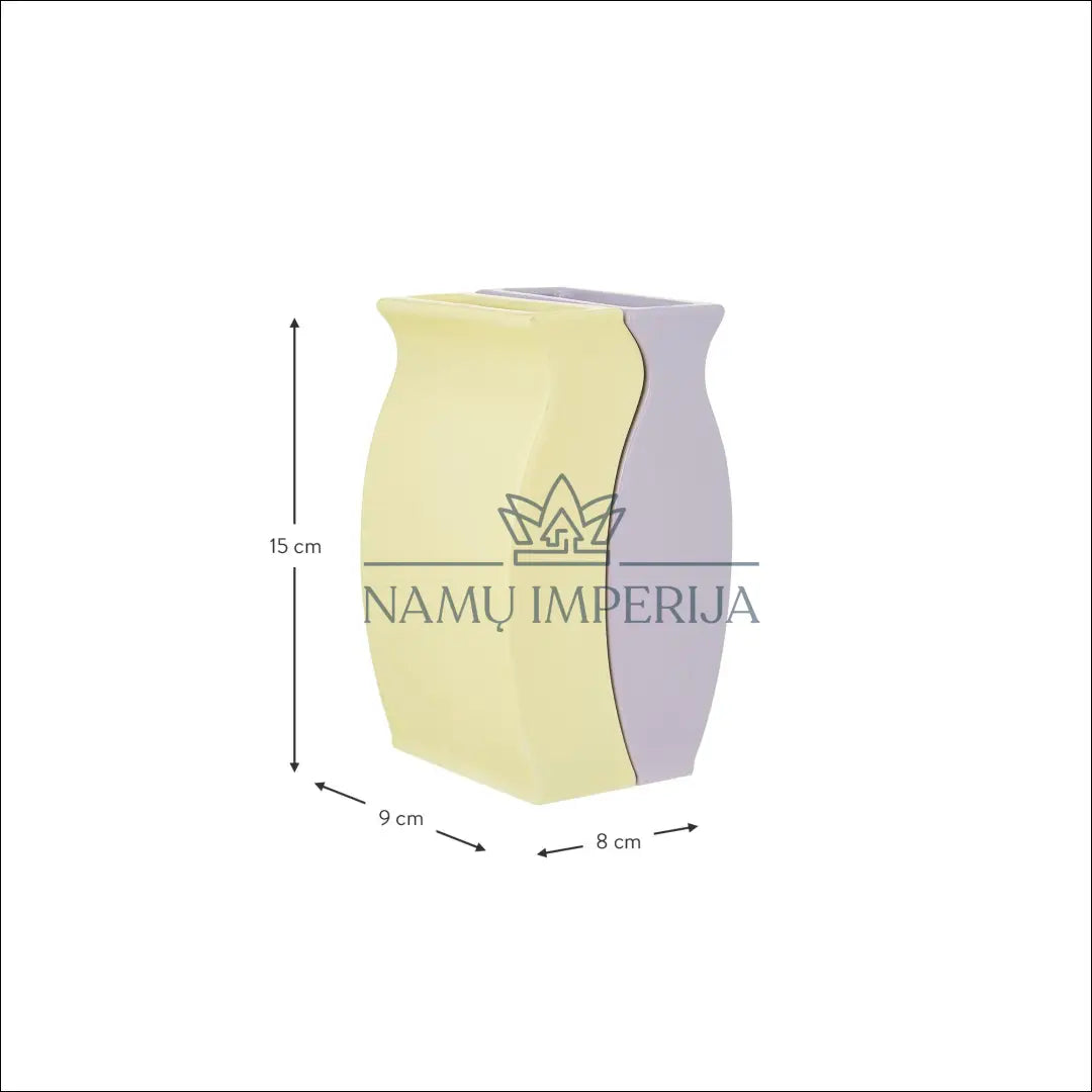 Vazų komplektas (2vnt) DI4208 - €10 Save 65% __label:Pristatymas 1-2 d.d., color-geltona, color-violetine, interjeras,