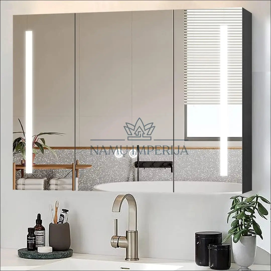 Veidrodinė LED vonios spintelė KI1353 - €129 Save 50% 100-200, __label:Pristatymas 1-2 d.d., color-sidabrine,