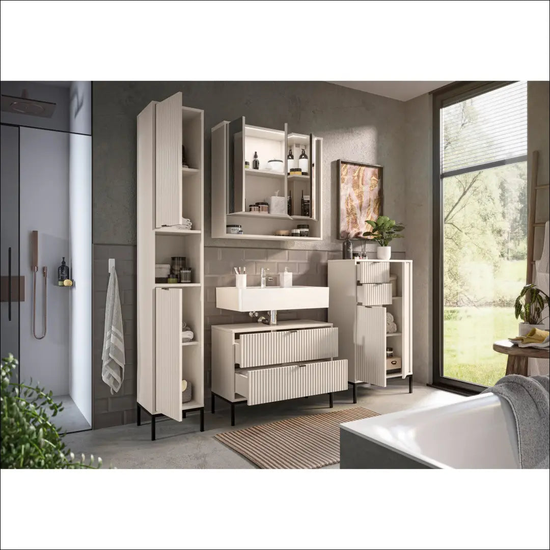 Veidrodinė LED vonios spintelė KI1749 - €107 Save 50% 100-200, __label:Pristatymas 1-2 d.d., color-smelio,