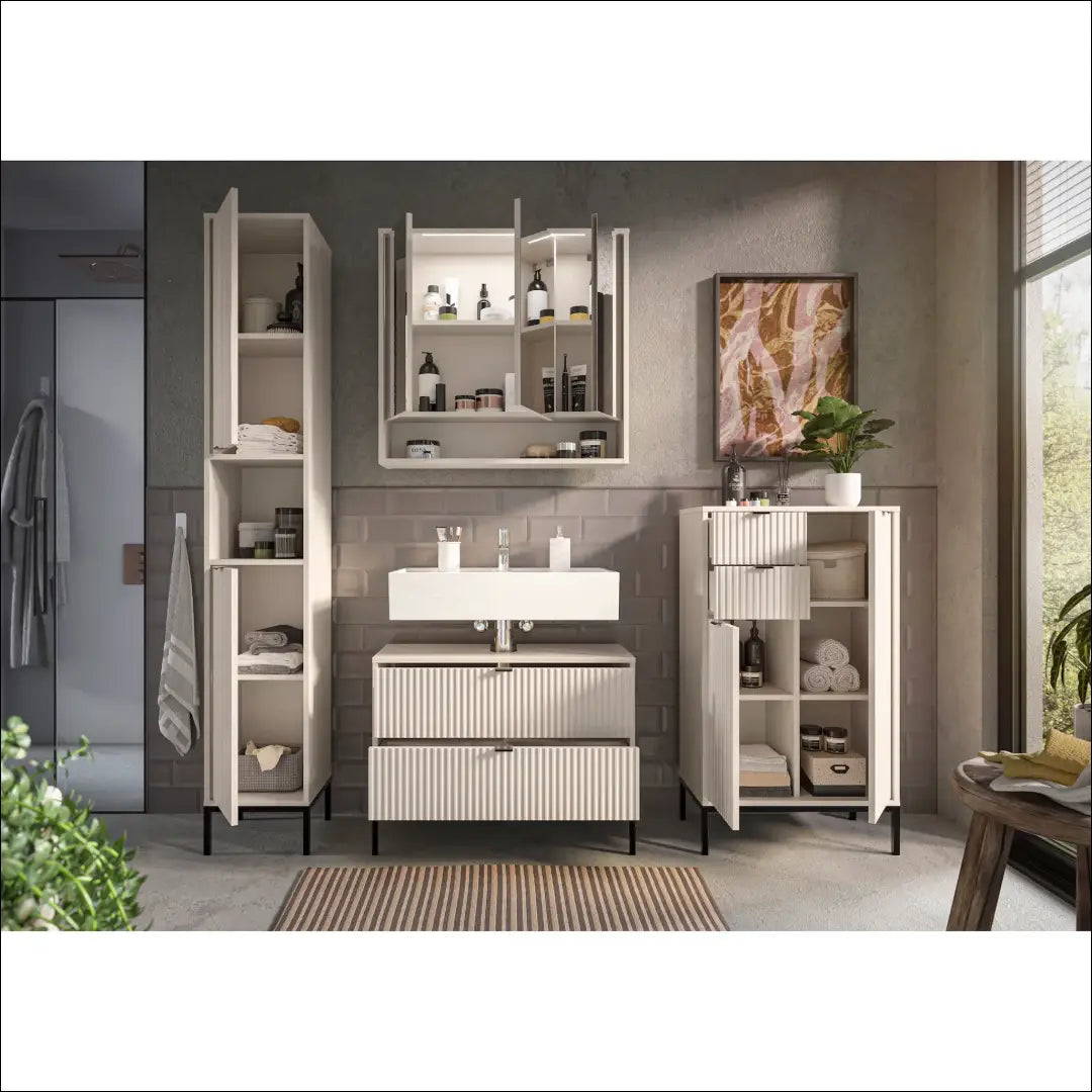 Veidrodinė LED vonios spintelė KI1749 - €107 Save 50% 100-200, __label:Pristatymas 1-2 d.d., color-smelio,
