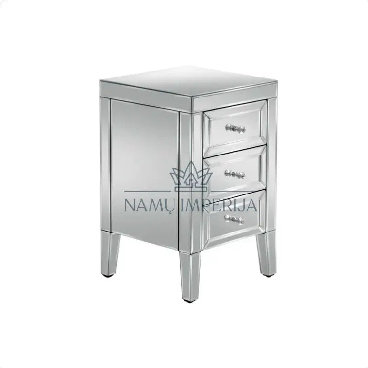 Veidrodinis naktinis staliukas GI383 - €142 Save 50% 100-200, color-sidabrine, material-stiklas, miegamojo,