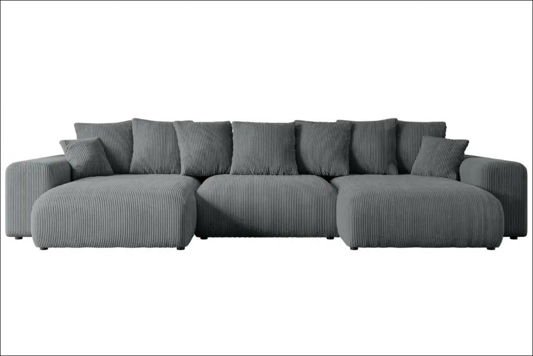 Velvetinė sofa-lova MI963 - €923 Save 30% __label:Pristatymas 1-2 d.d., color-pilka, kampai, material-poliesteris,