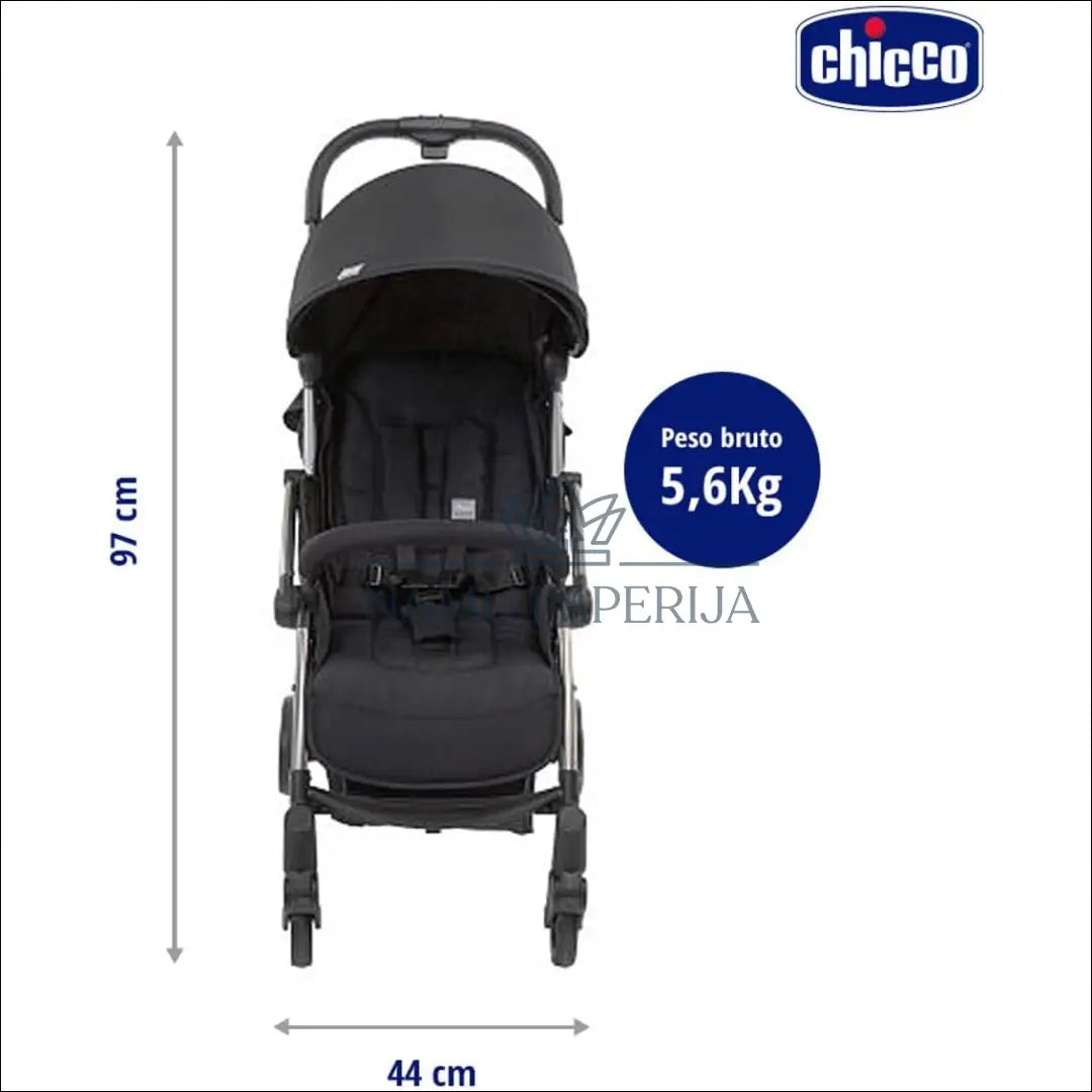 Vežimėlis ’Chicco’ KI805 - €130 Save 50% 100-200, color-juoda, kita, material-metalas, material-plastikas