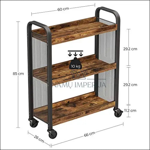 Vežimėlis su lentynomis SM875 - €112 Save 30% 100-200, __label:Pristatymas 5-14 d.d., notouch30, pastatoma-lentyna,