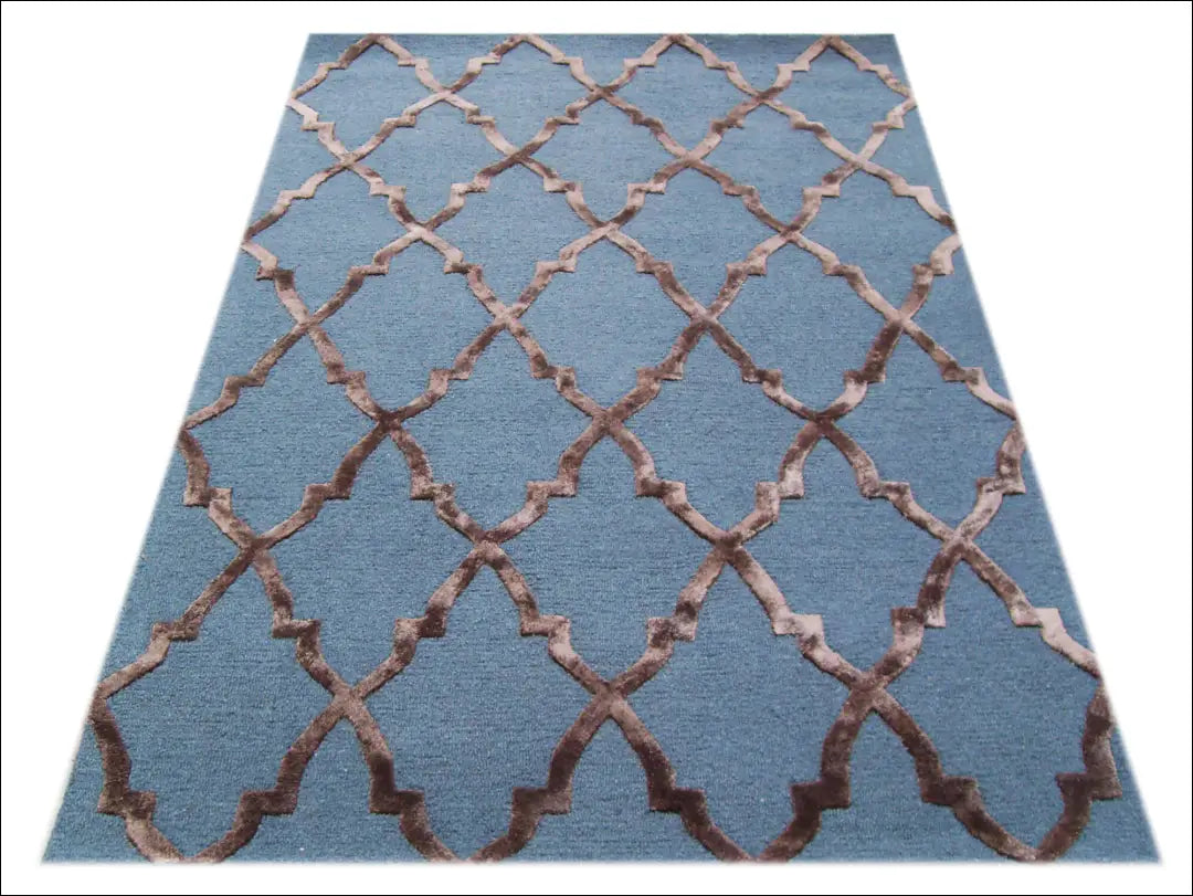 Vilnos kilimas RU1076 - €195 Save 50% 100-200, __label:Pristatymas 1-2 d.d., color-melyna, color-ruda, kilimai 200 cm x