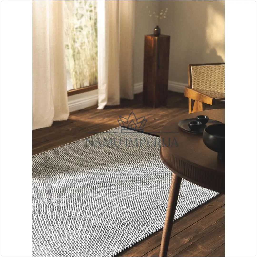 Vilnos kilimas RU857 - €115 Save 50% 100-200, __label:Pristatymas 1-2 d.d., color-juoda, color-kremas, kilimai 120 cm x