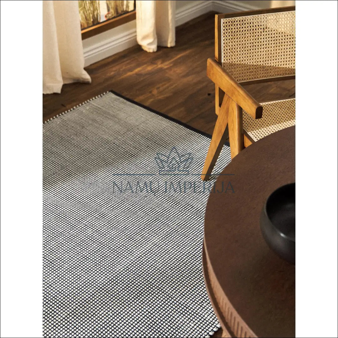 Vilnos kilimas RU857 - €115 Save 50% 100-200, __label:Pristatymas 1-2 d.d., color-juoda, color-kremas, kilimai 120 cm x