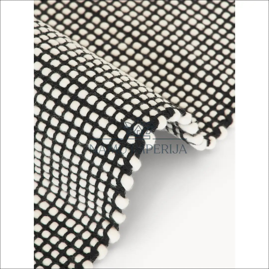 Vilnos kilimas RU857 - €115 Save 50% 100-200, __label:Pristatymas 1-2 d.d., color-juoda, color-kremas, kilimai 120 cm x