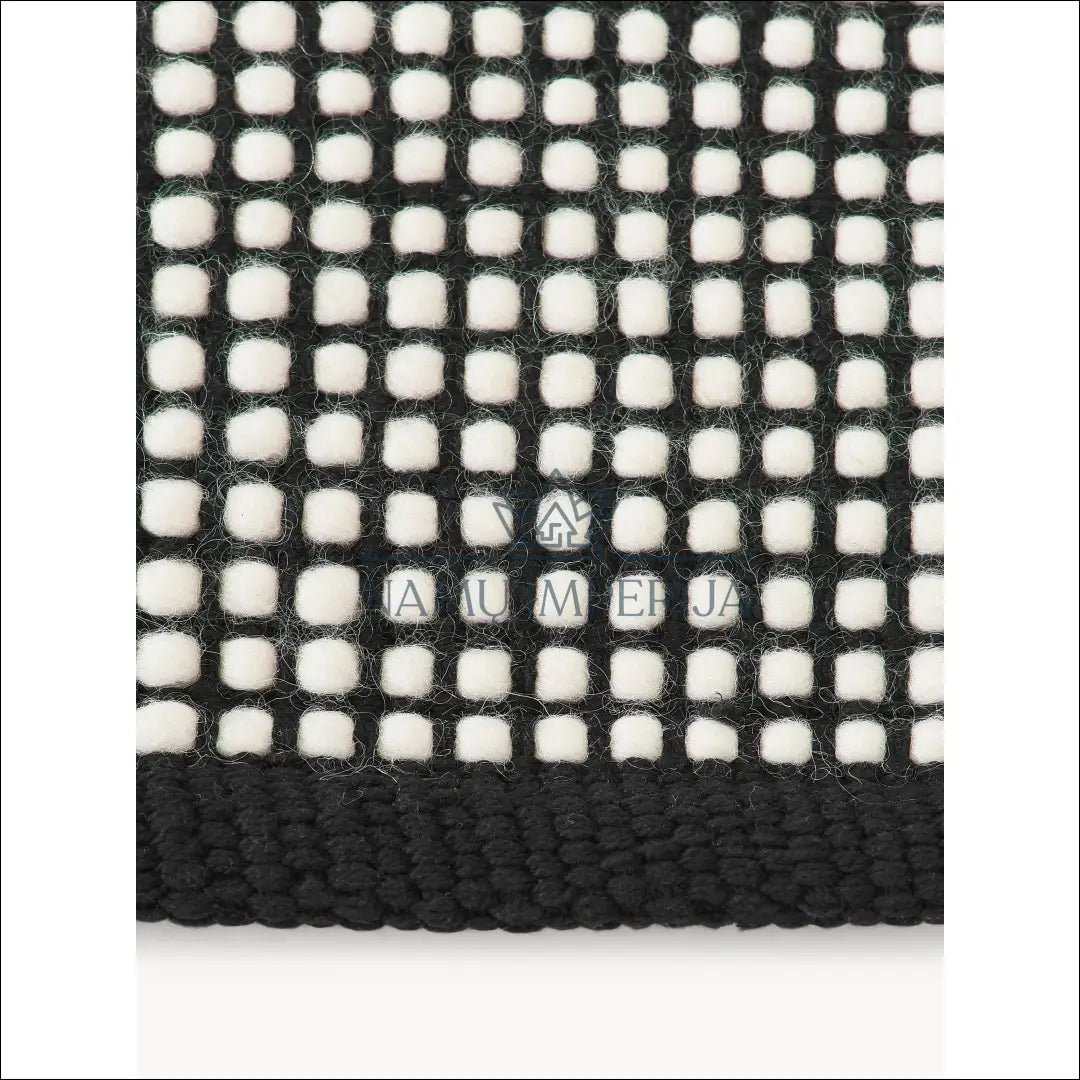 Vilnos kilimas RU857 - €115 Save 50% 100-200, __label:Pristatymas 1-2 d.d., color-juoda, color-kremas, kilimai 120 cm x