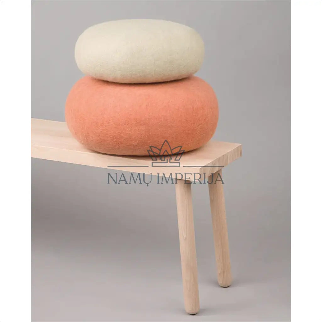 Vilnos pufas MI793 - €93 Save 50% 50-100, __label:Pristatymas 1-2 d.d., color-oranzine, material-vilna, minksti €50