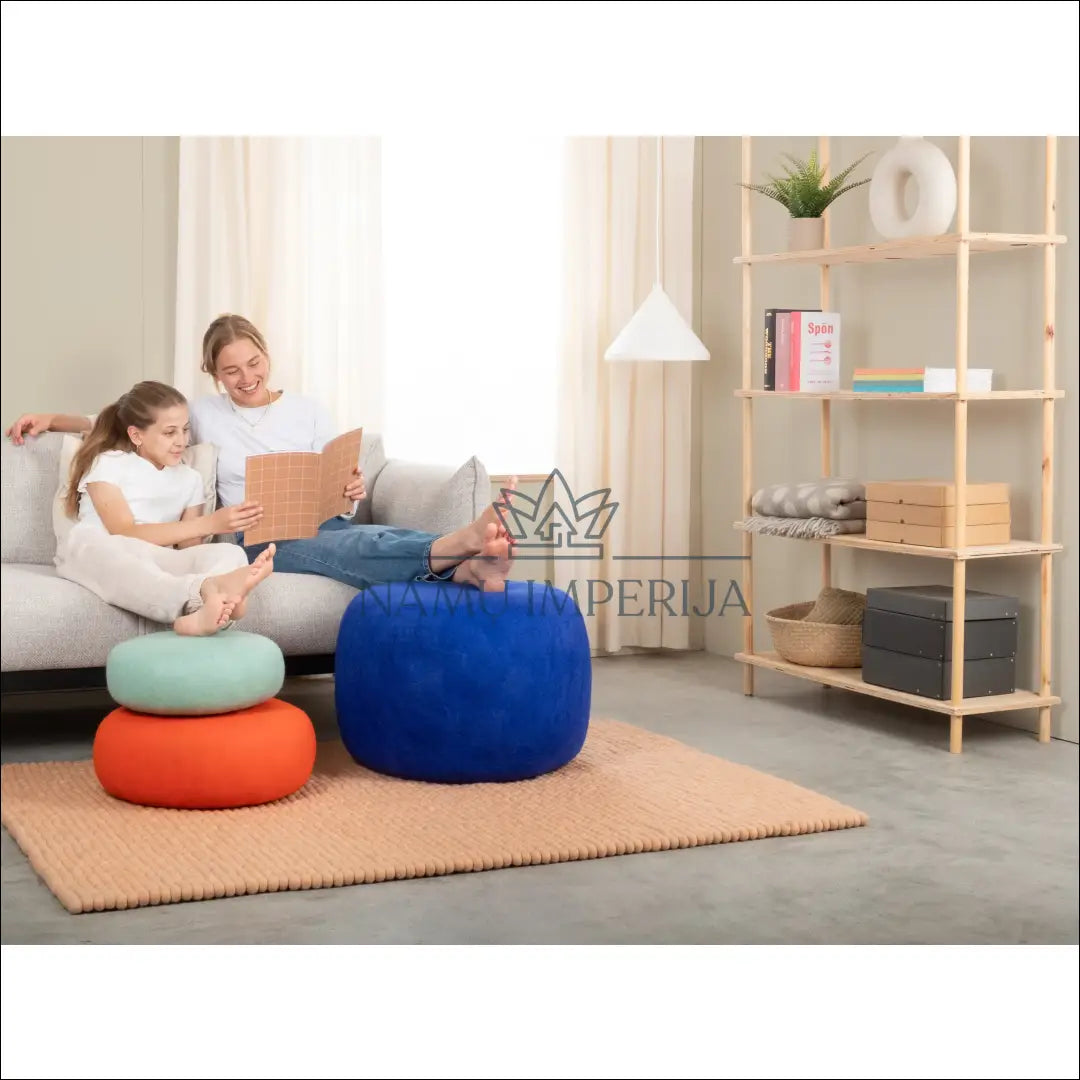 Vilnos pufas MI801 - €93 Save 50% 50-100, __label:Pristatymas 1-2 d.d., color-turkis, material-vilna, minksti €50