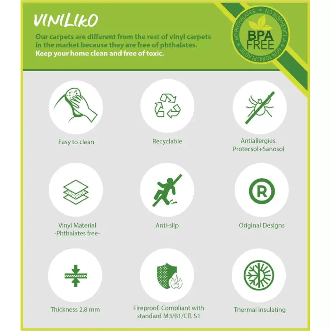 Vinilinis kilimėlis RU157 - €48 Save 55% 25-50, __label:Pristatymas 1-2 d.d., color-balta, color-pilka, color-zalia