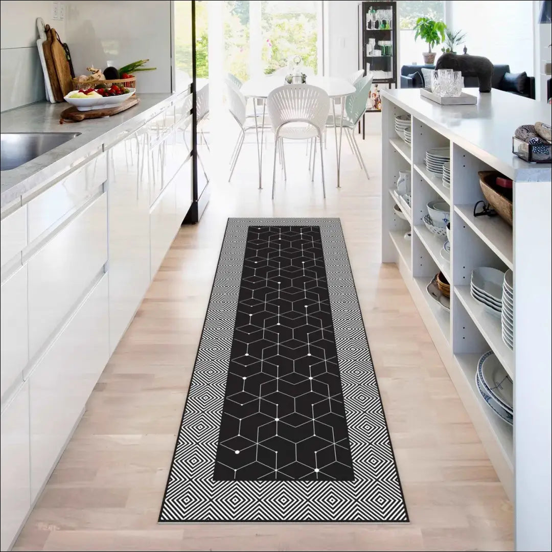 Vinilo kilimas RU1644 - €58 Save 50% 50-100, __label:Pristatymas 1-2 d.d., color-balta, color-juoda, Dydis-60x180 cm 60