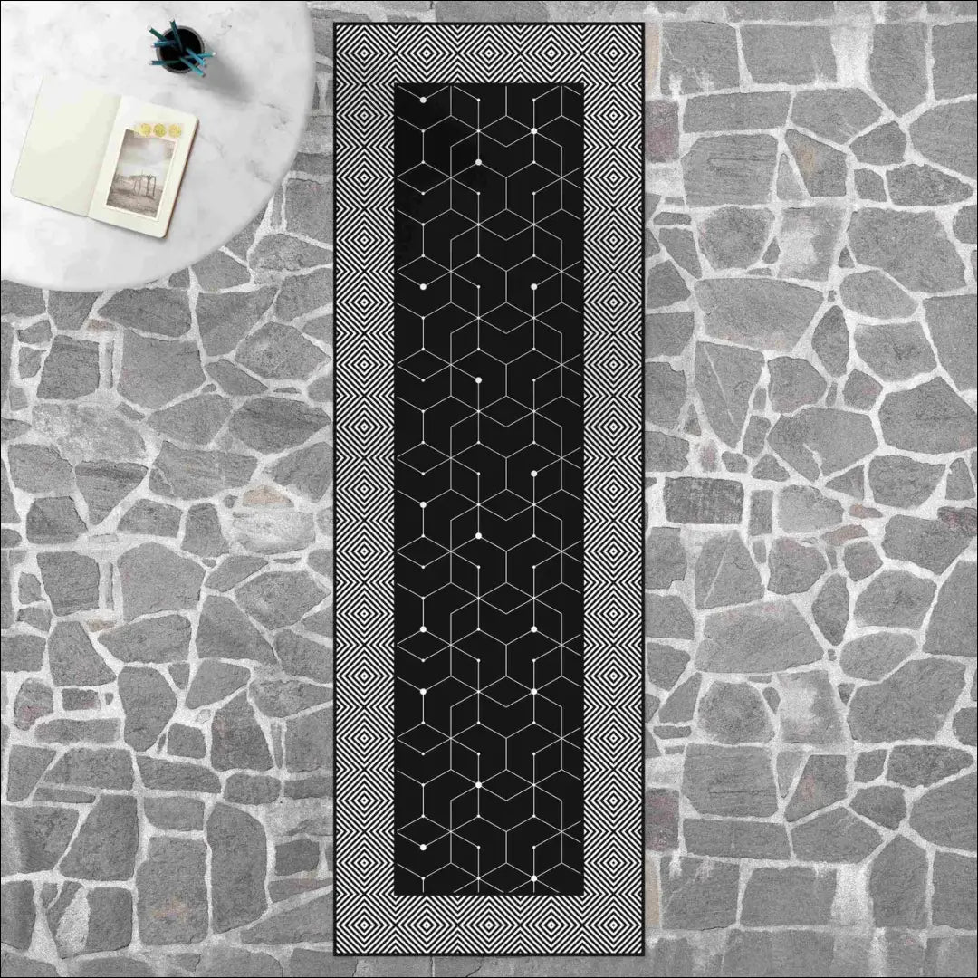 Vinilo kilimas RU1644 - €58 Save 50% 50-100, __label:Pristatymas 1-2 d.d., color-balta, color-juoda, Dydis-60x180 cm 60