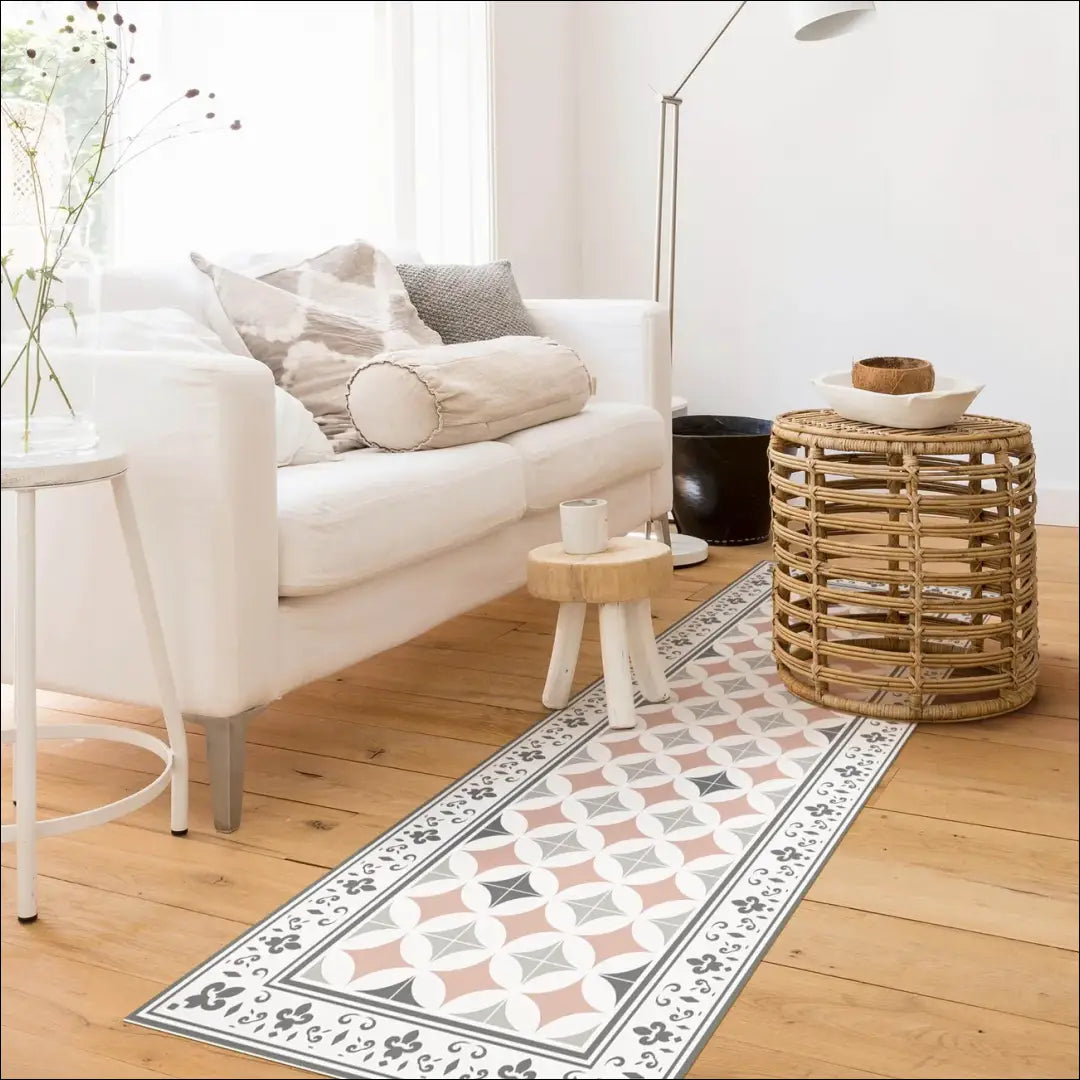 Vinilo kilimas RU1647 - €44 Save 50% 25-50, __label:Pristatymas 1-2 d.d., color-balta, color-pilka, color-rozine 50 cm