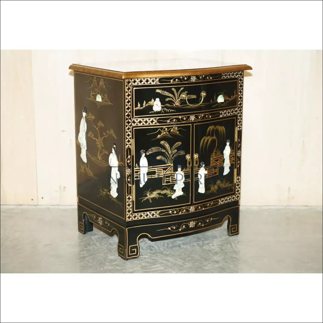 Vintažinis naktinis staliukas GI545 €171 Save 65% 100 200, __label:Pristatymas 1 2 d.d., color auksine, juoda, material