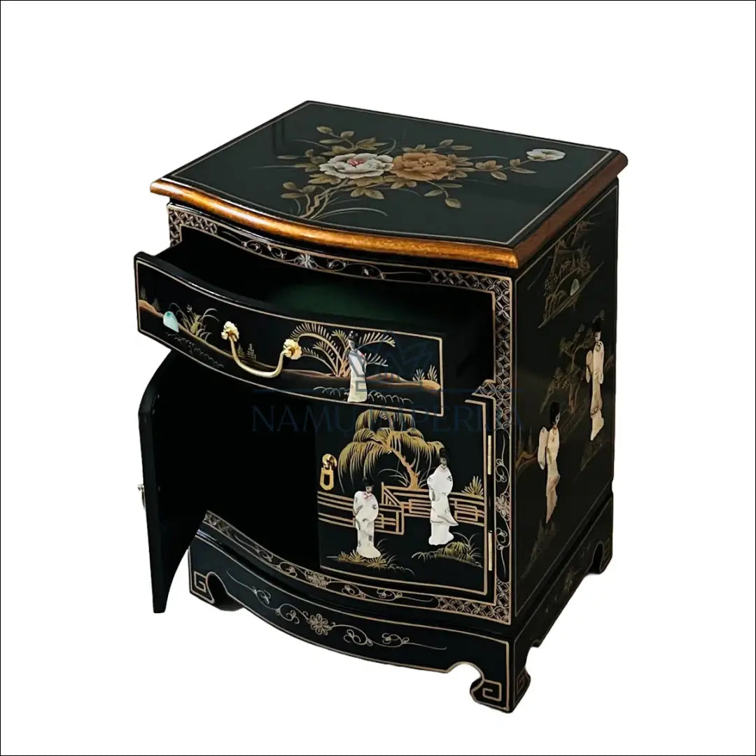 Vintažinis naktinis staliukas GI545 €171 Save 65% 100 200, __label:Pristatymas 1 2 d.d., color auksine, juoda, material