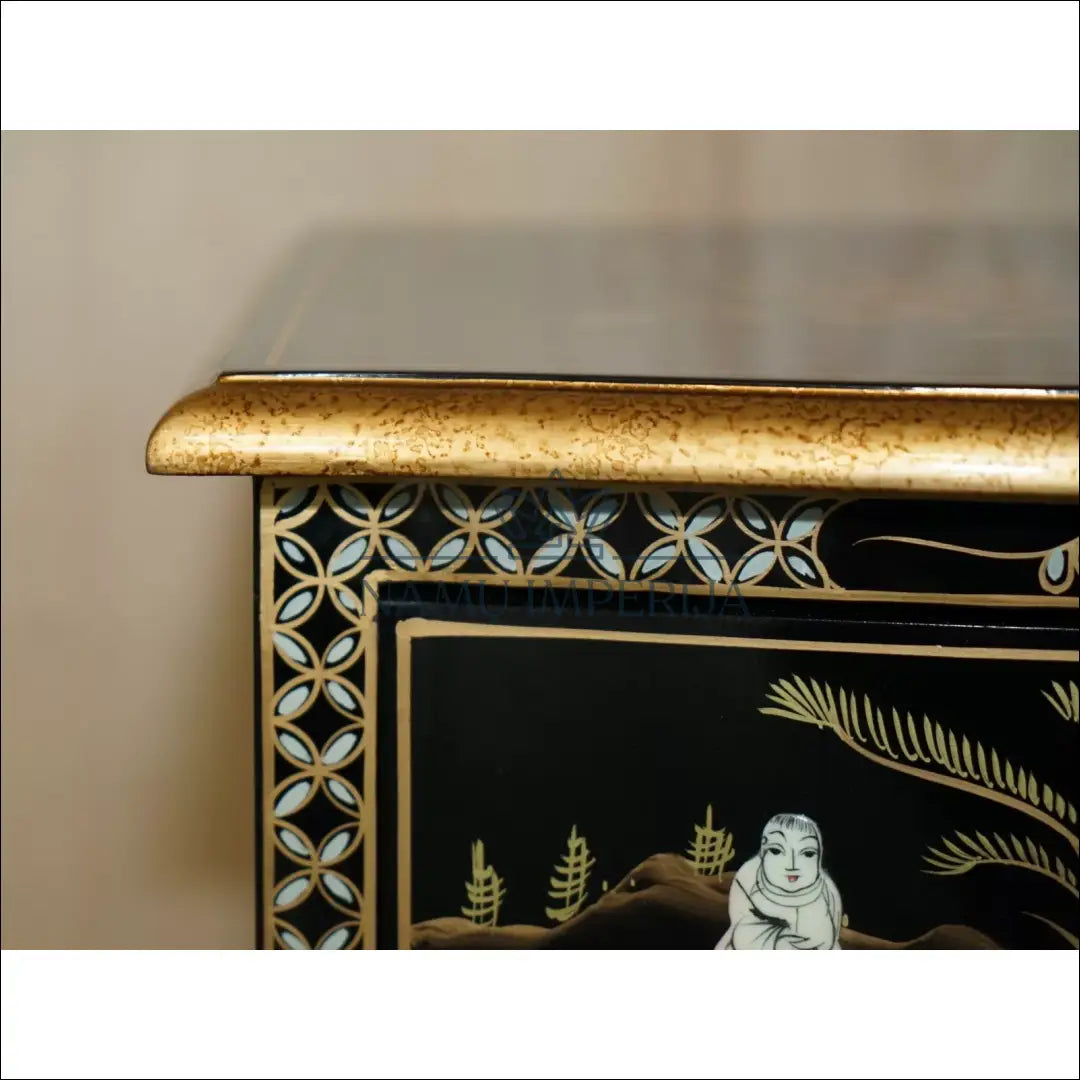 Vintažinis naktinis staliukas GI545 €171 Save 65% 100 200, __label:Pristatymas 1 2 d.d., color auksine, juoda, material