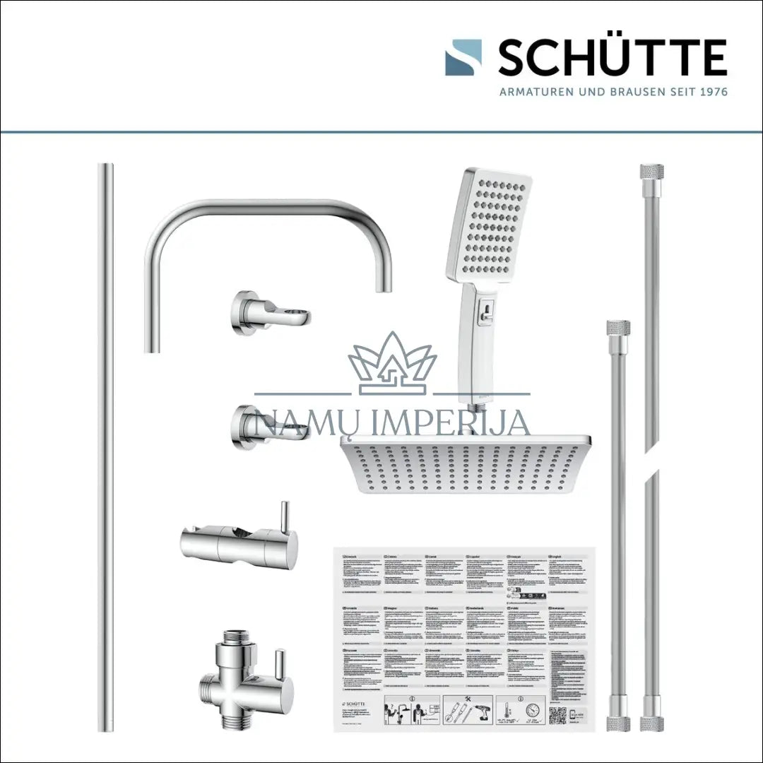Virštinkinis dušo rinkinys “Schutte” DI10227 - €46 Save 50% 25-50, __label:Pristatymas 1-2 d.d., color-sidabrine,