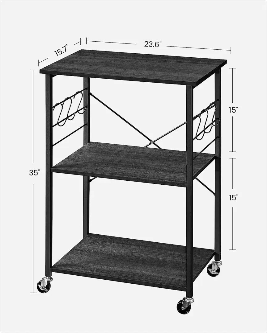 Virtuvės lentyna SM633 - €103 Save 40% 100-200, __label:Pristatymas 5-14 d.d., notouch30, song, spalva-juoda 60x40x84cm