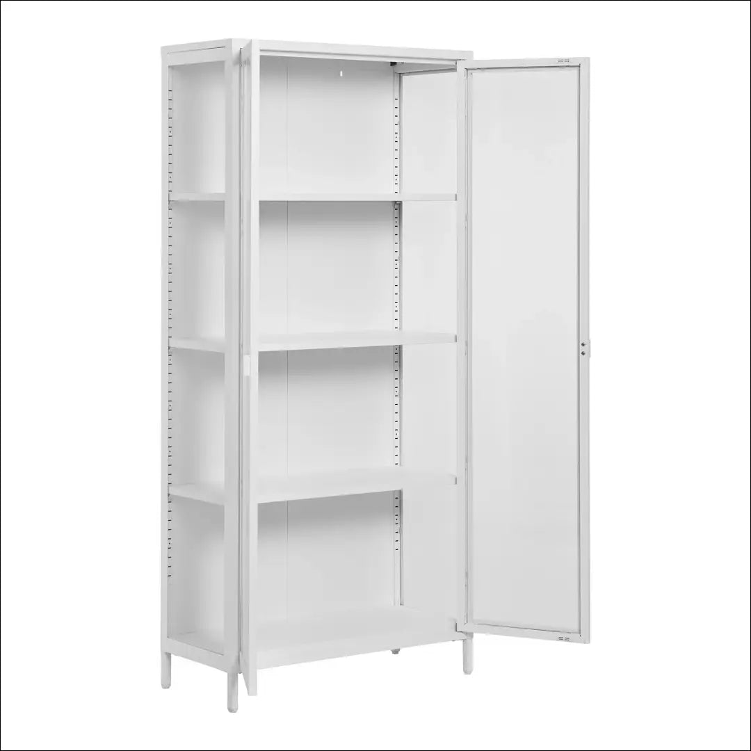 Vitrina 2 stiklinės durys plienas balta 80x35x175 cm RD481 - €310 Save 15% __label:Pristatymas 5-14 d.d., Balta,